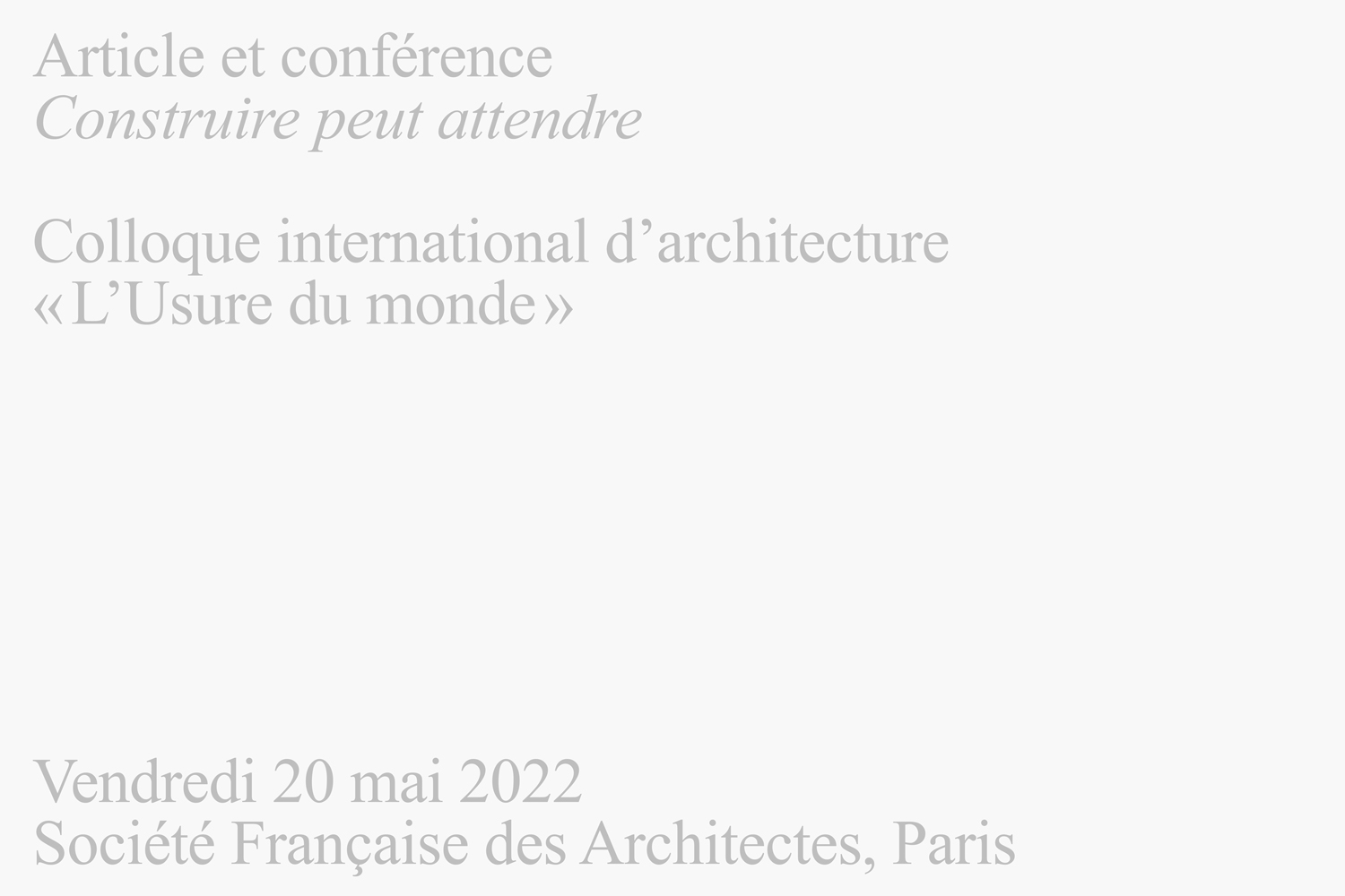 Sapiens Architectes